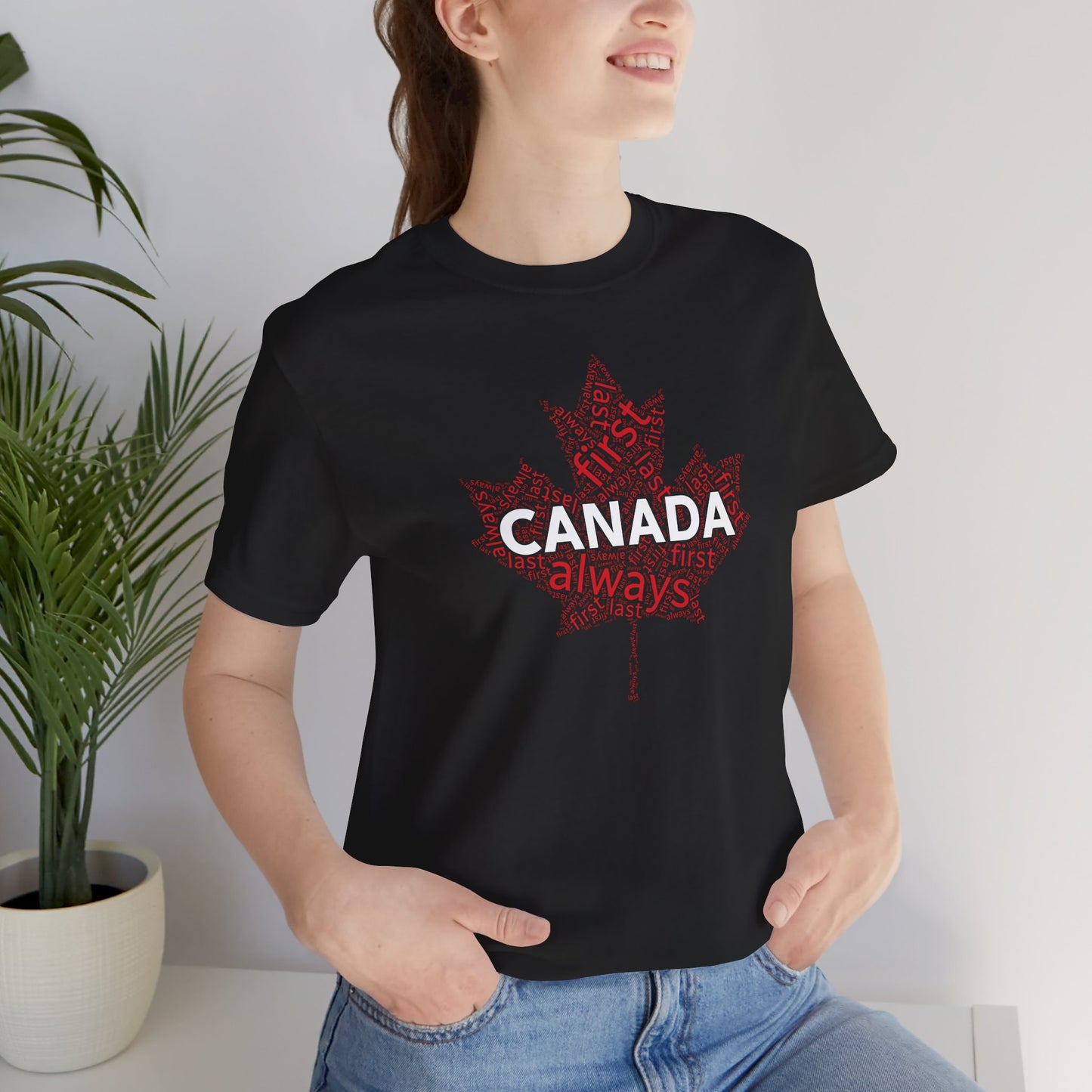 Canada First, Last, Always Maple Word Cloud T-Shirt