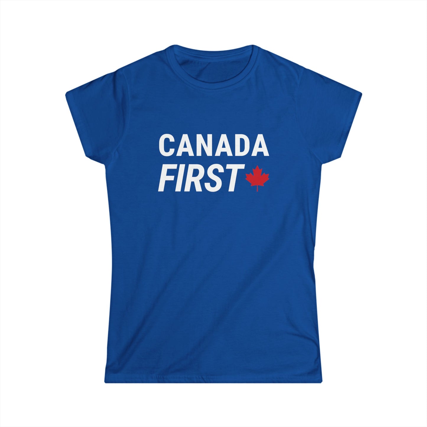 Canada First Maple Leaf Women Shirt Blue