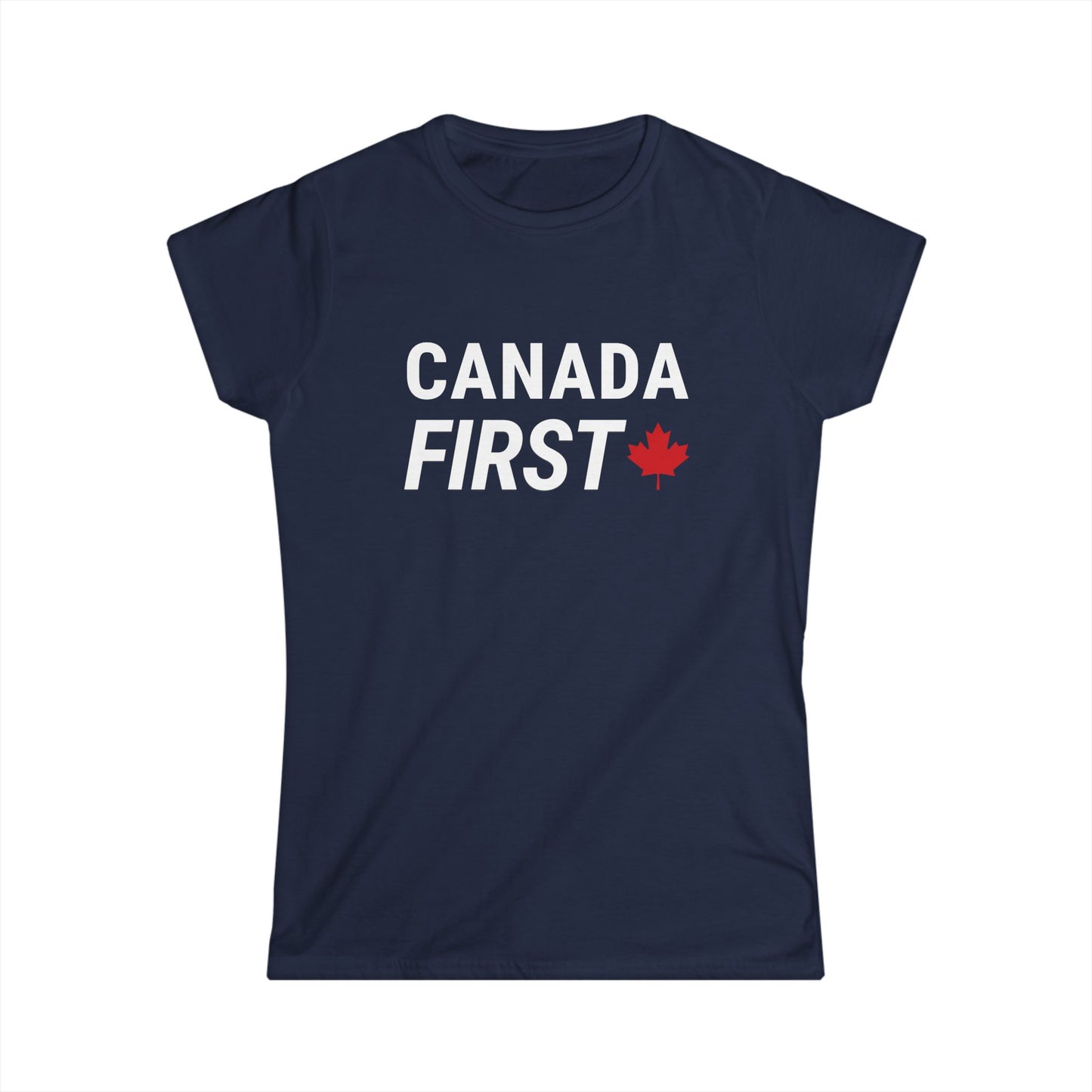 Canada First Maple Leaf Women Shirt Navy