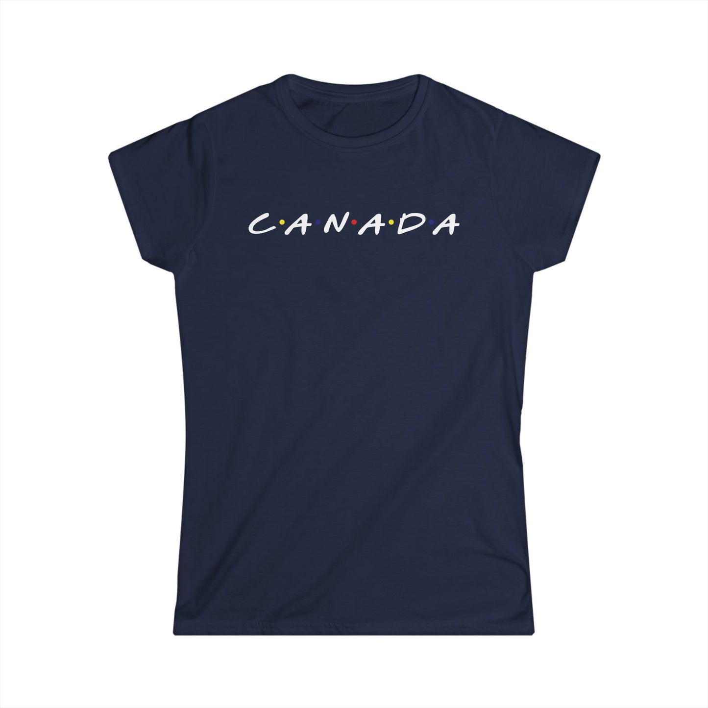 Canada friends theme women's shirt navy