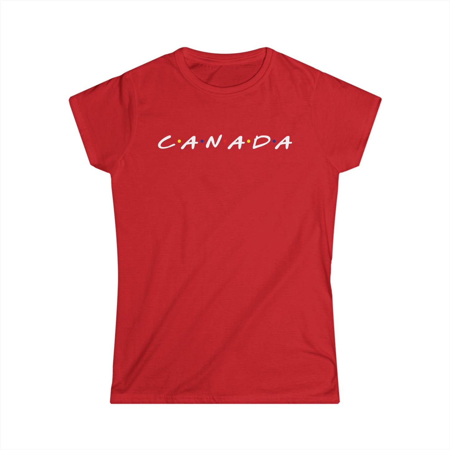 Canada friends theme women's shirt red
