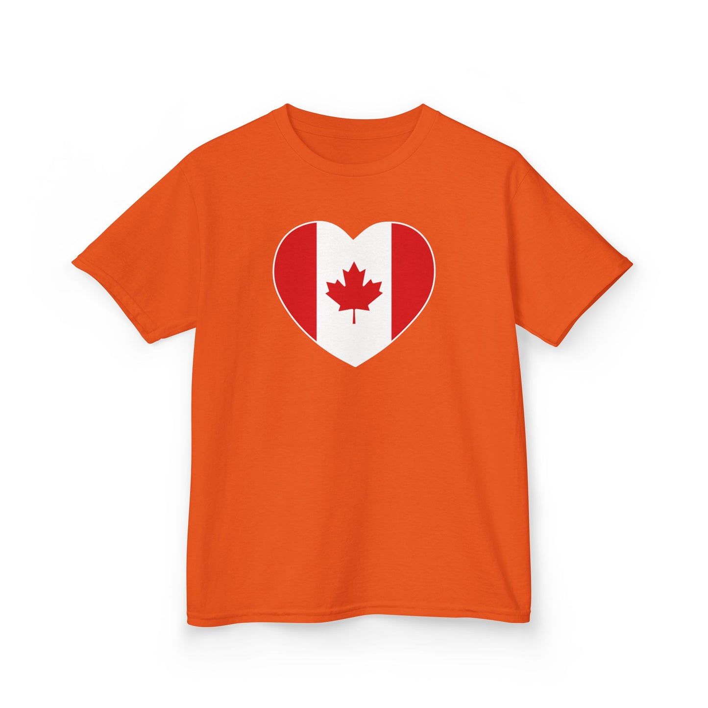 Canada Heart Kid Shirt Orange