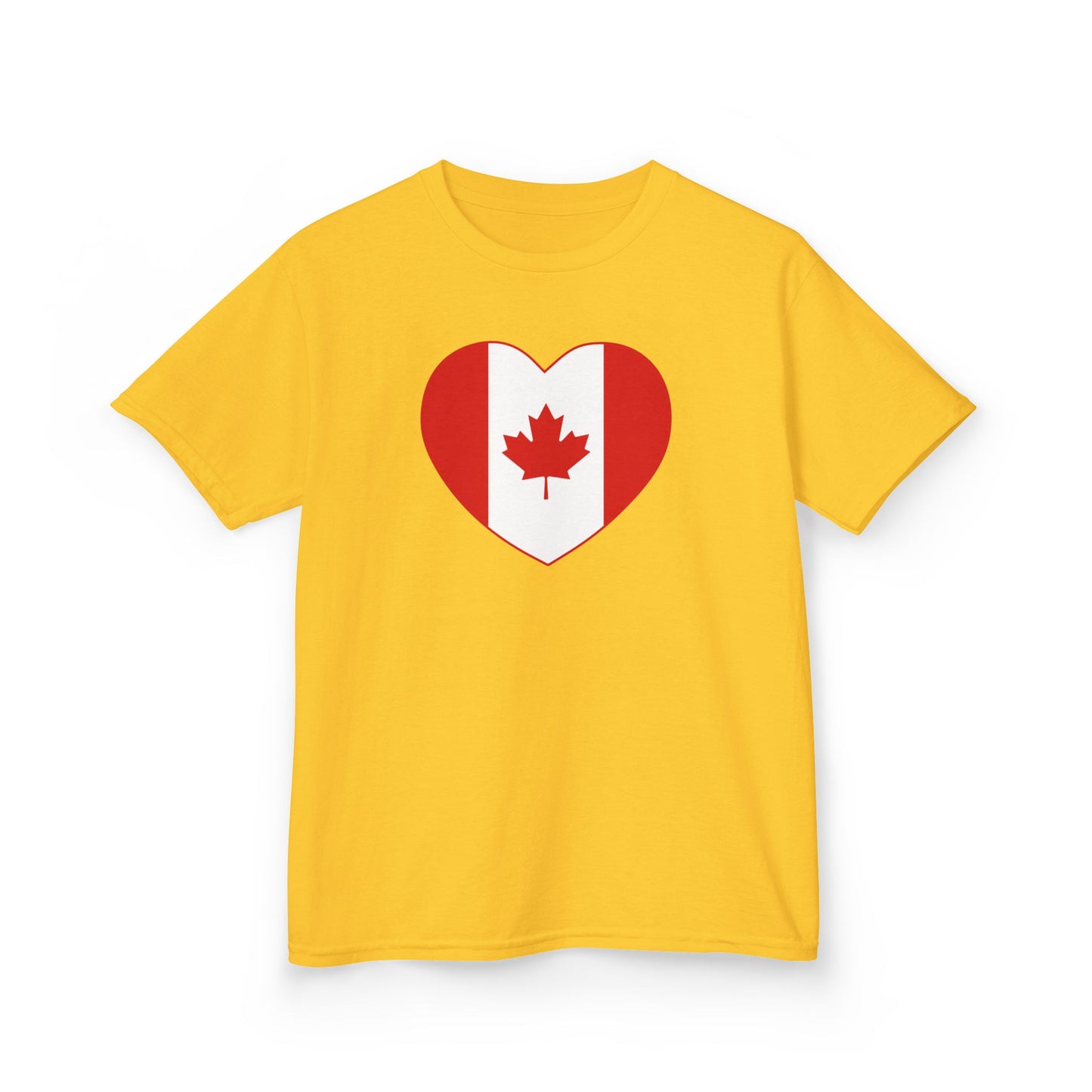 Canada Heart Kid Shirt Yellow