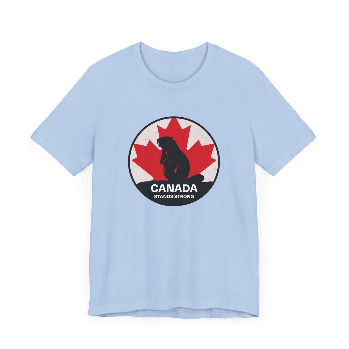 Canada Stands Strong Beaver Shirt Light Blue