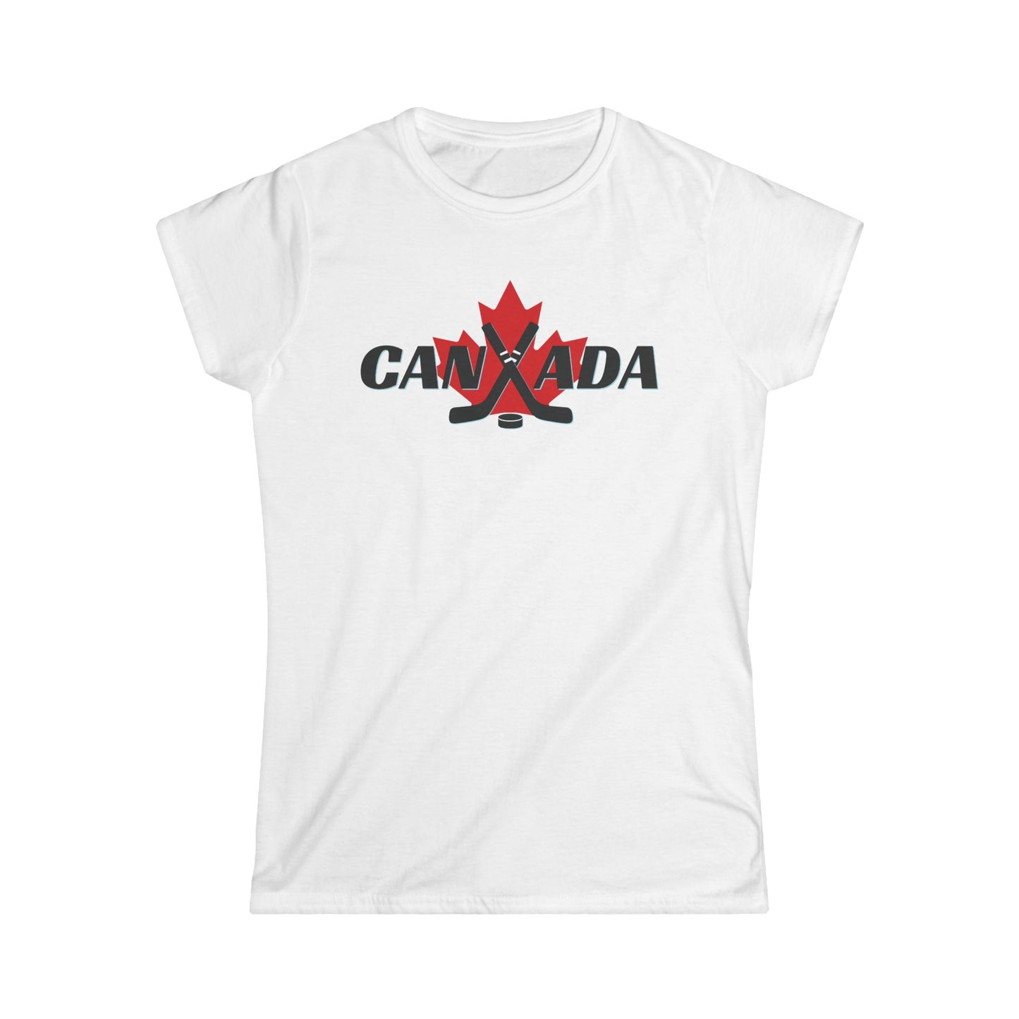 Canadian Hockey Stick Maple Leaf Women's Shirt White