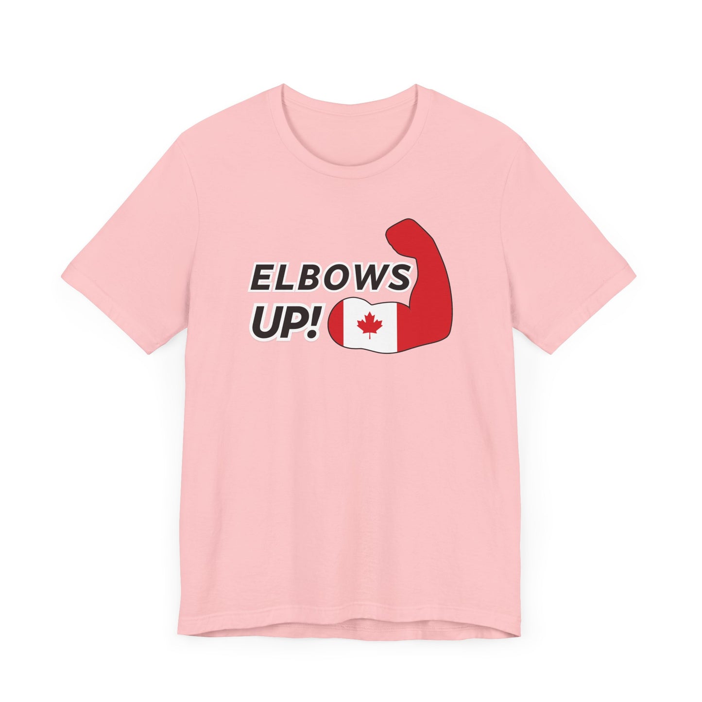 Elbows Up Canadian Power Shirt Pink