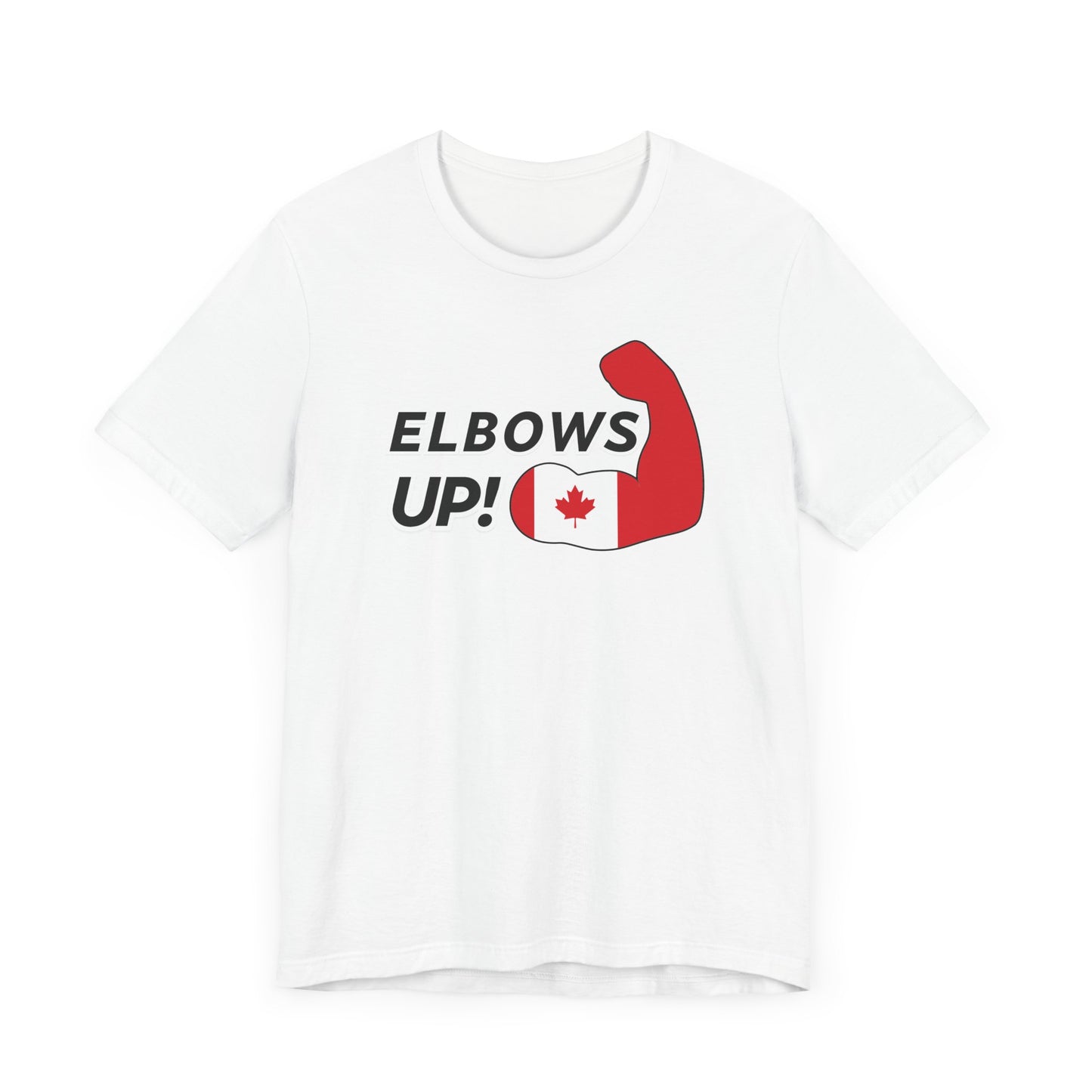 Elbows Up Canadian Power Shirt White