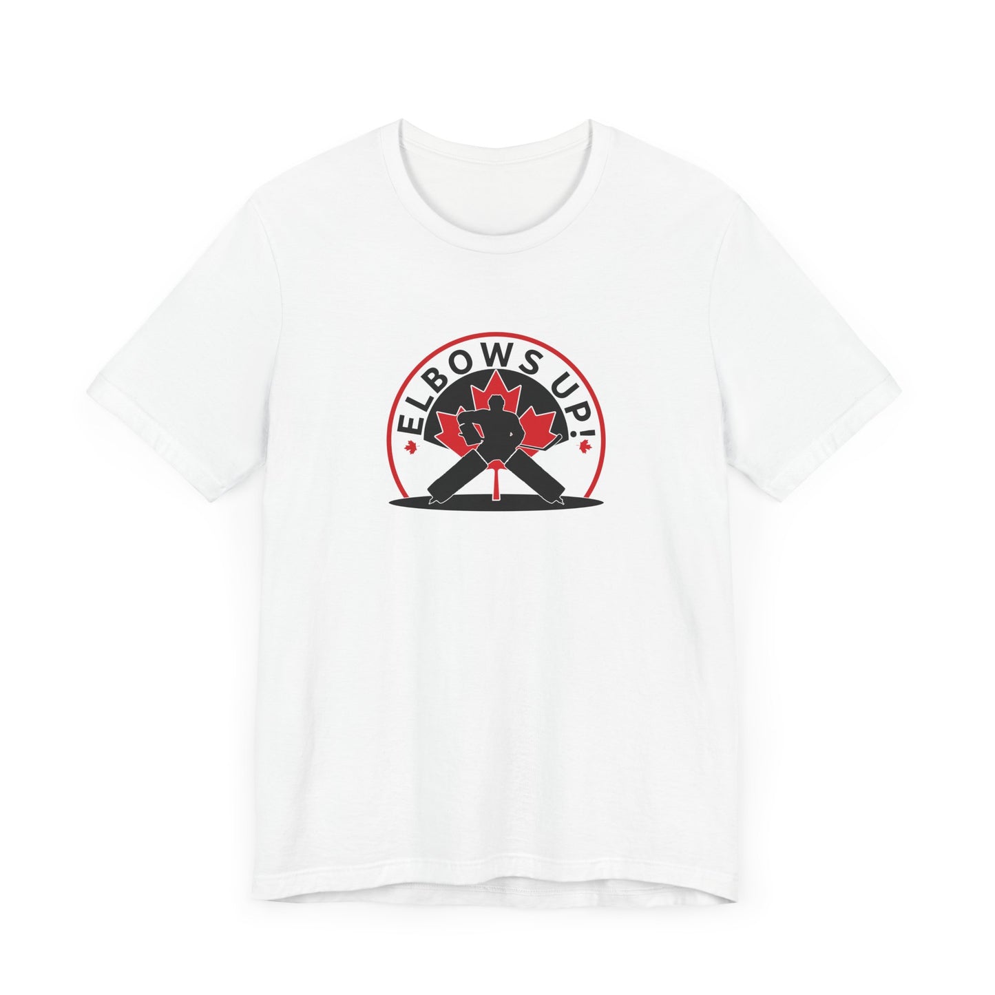 Elbows Up Hockey Shirt White