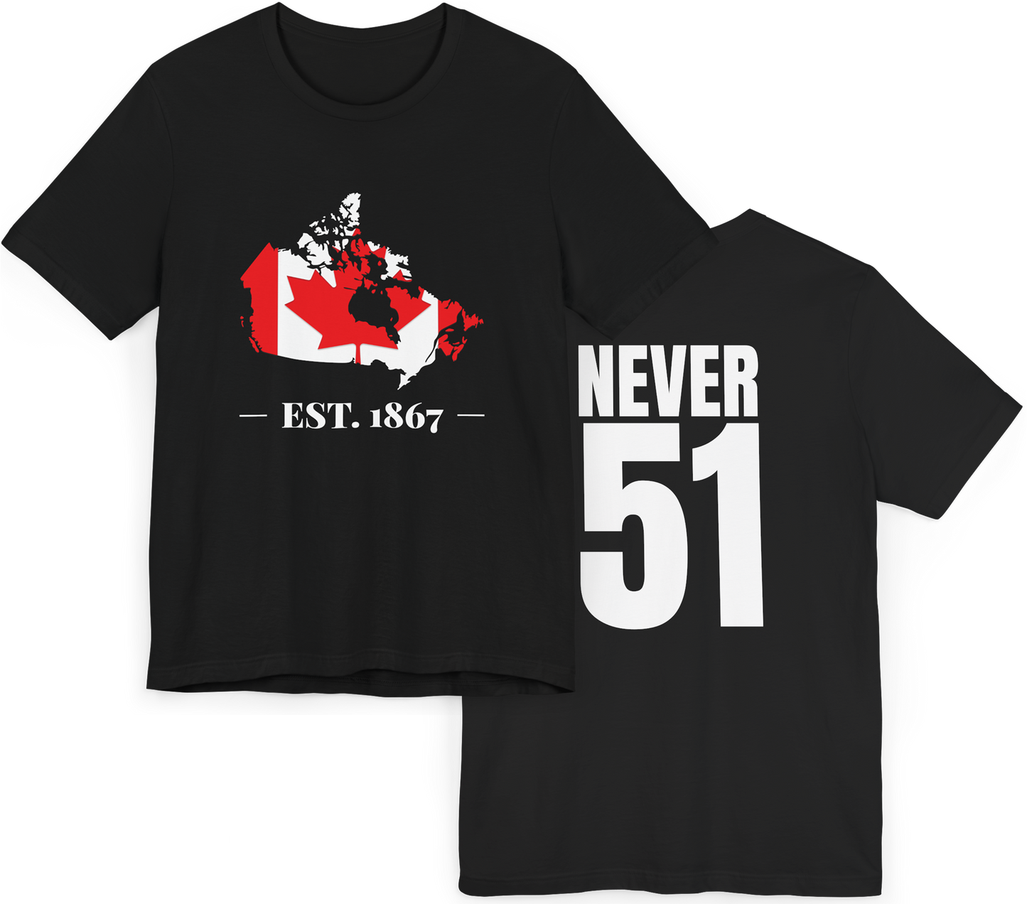 established 1867 never 51 shirt black