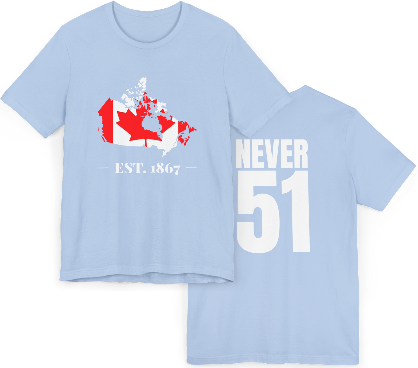 Established 1867 Never 51 Shirt Light Blue