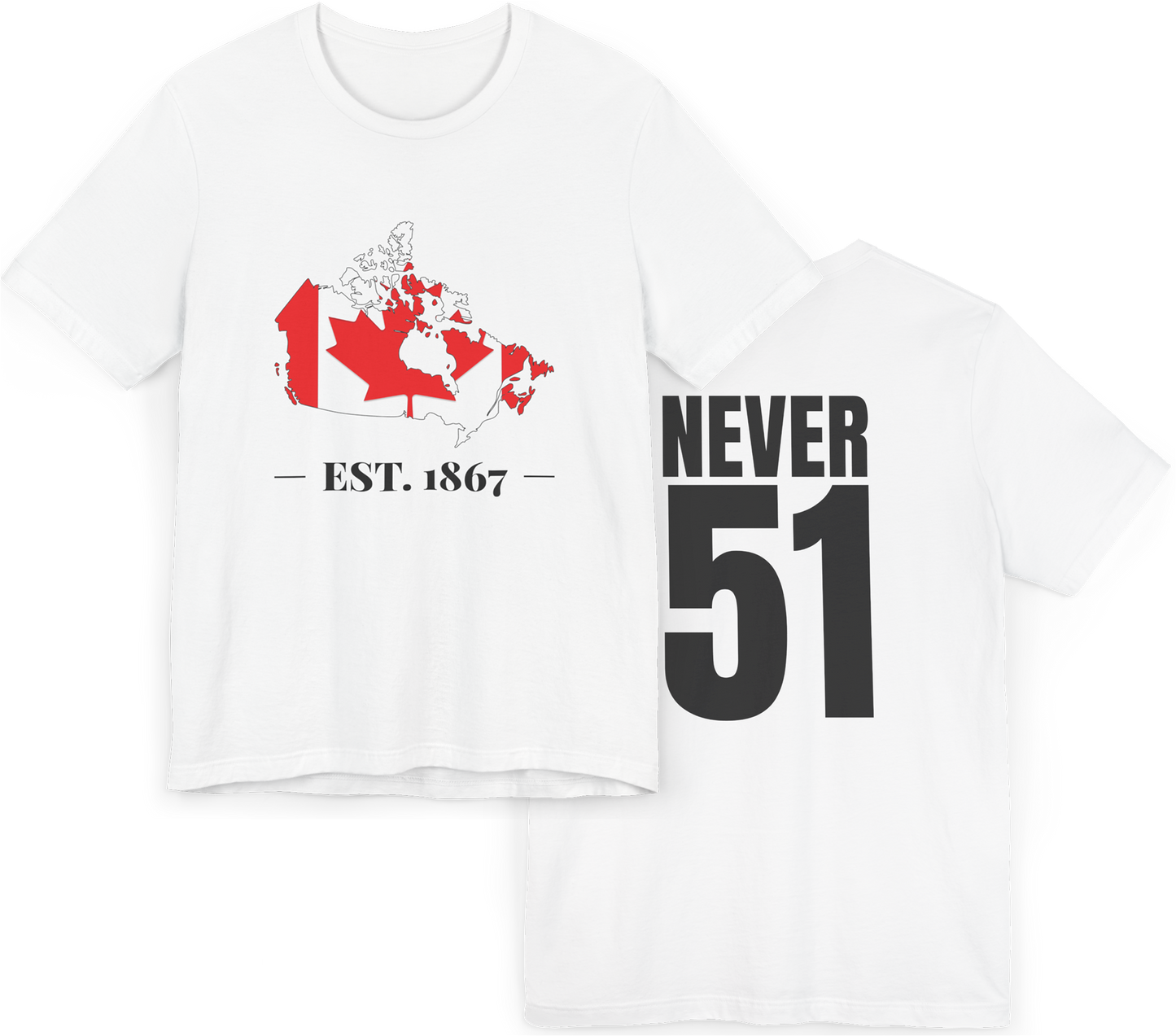 established 1867 never 51 shirt white