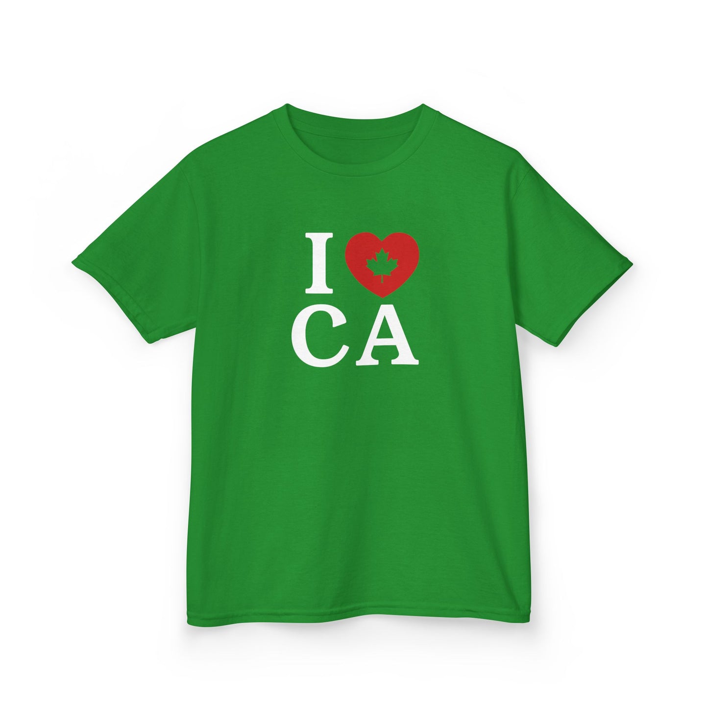 I Love Canada Kid Shirt Green