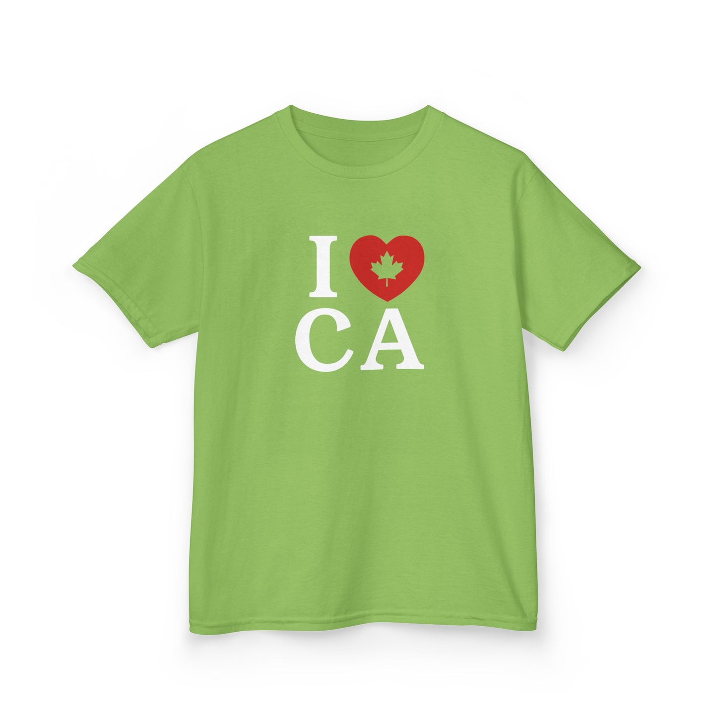 I Love Canada Kid Shirt Light Green