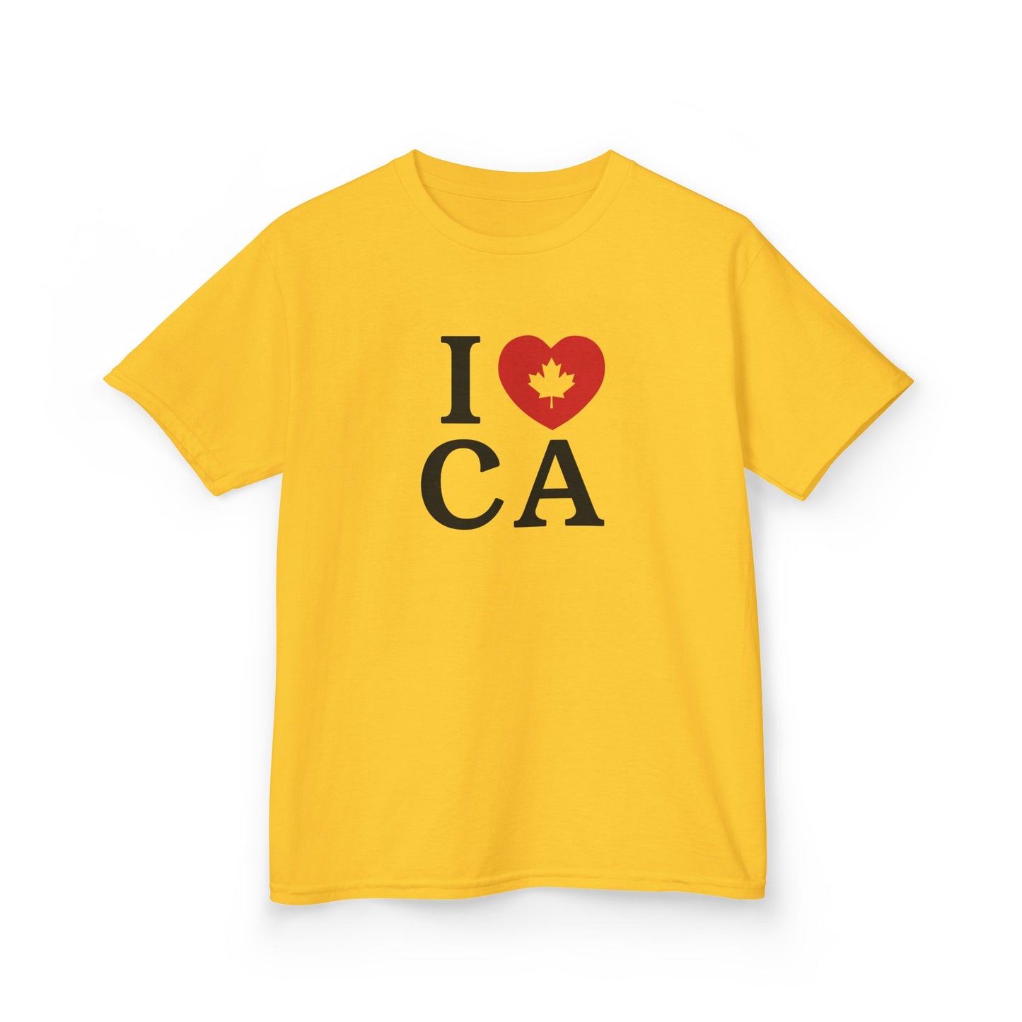 I Love Canada Kid Shirt Yellow