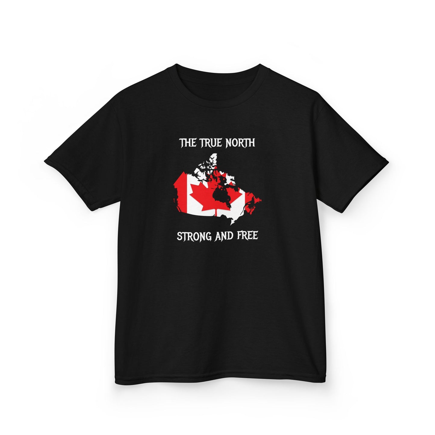 The True North Strong and Free Kid Shirt Black
