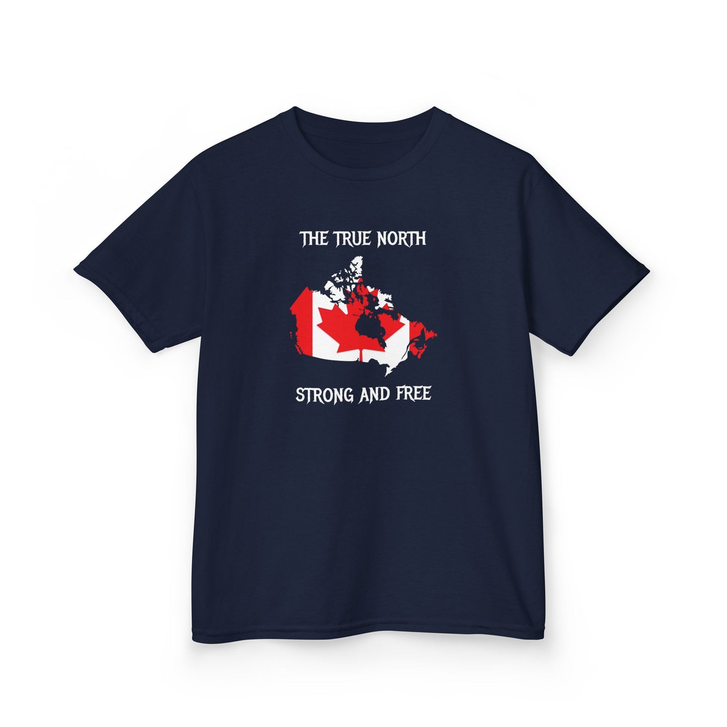 The True North Strong and Free Kid Shirt Navy