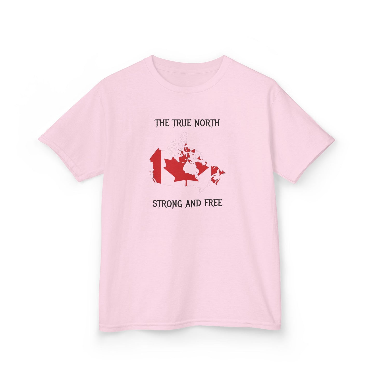 The True North Strong and Free Kid Shirt Pink