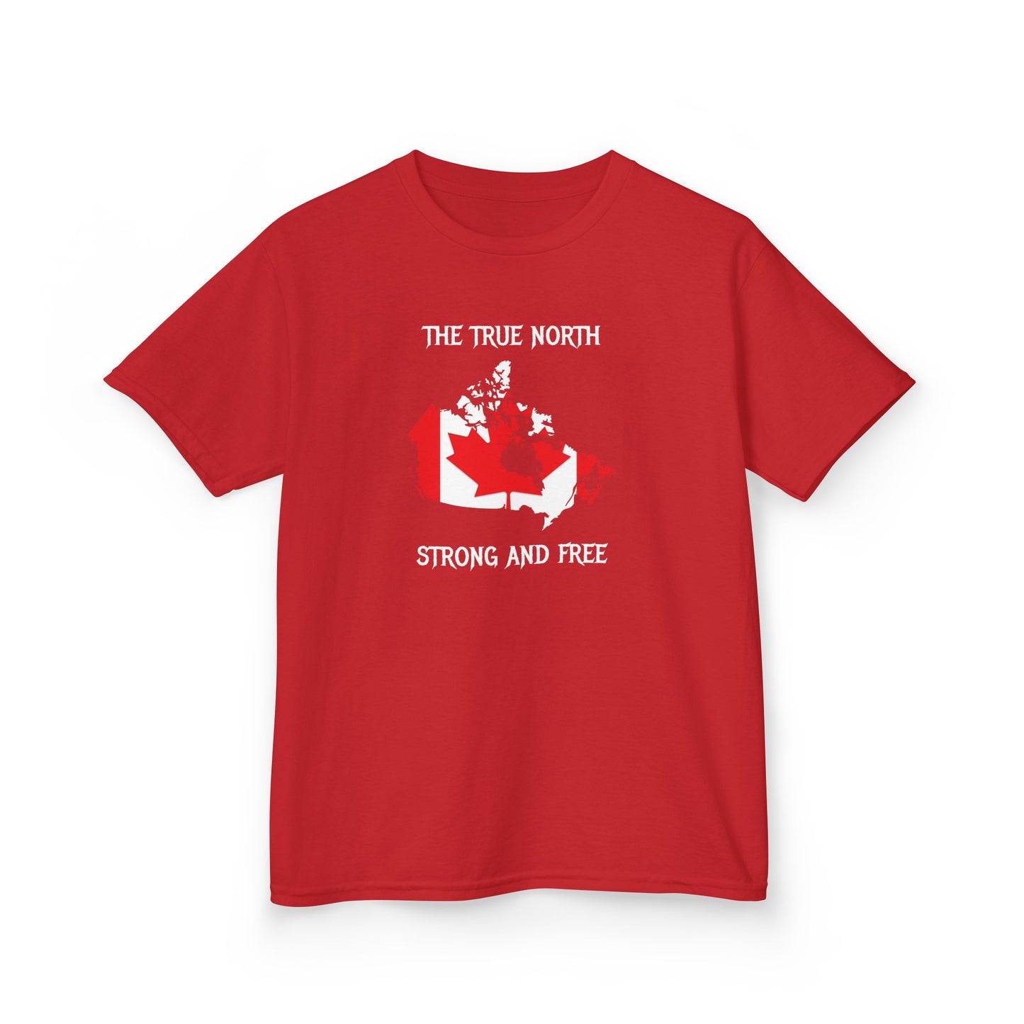 The True North Strong and Free Kid Shirt Red