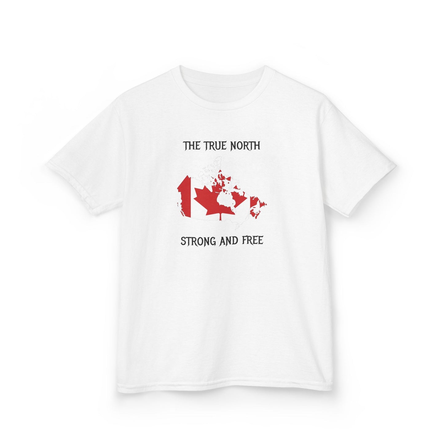 The True North Strong and Free Kid Shirt White