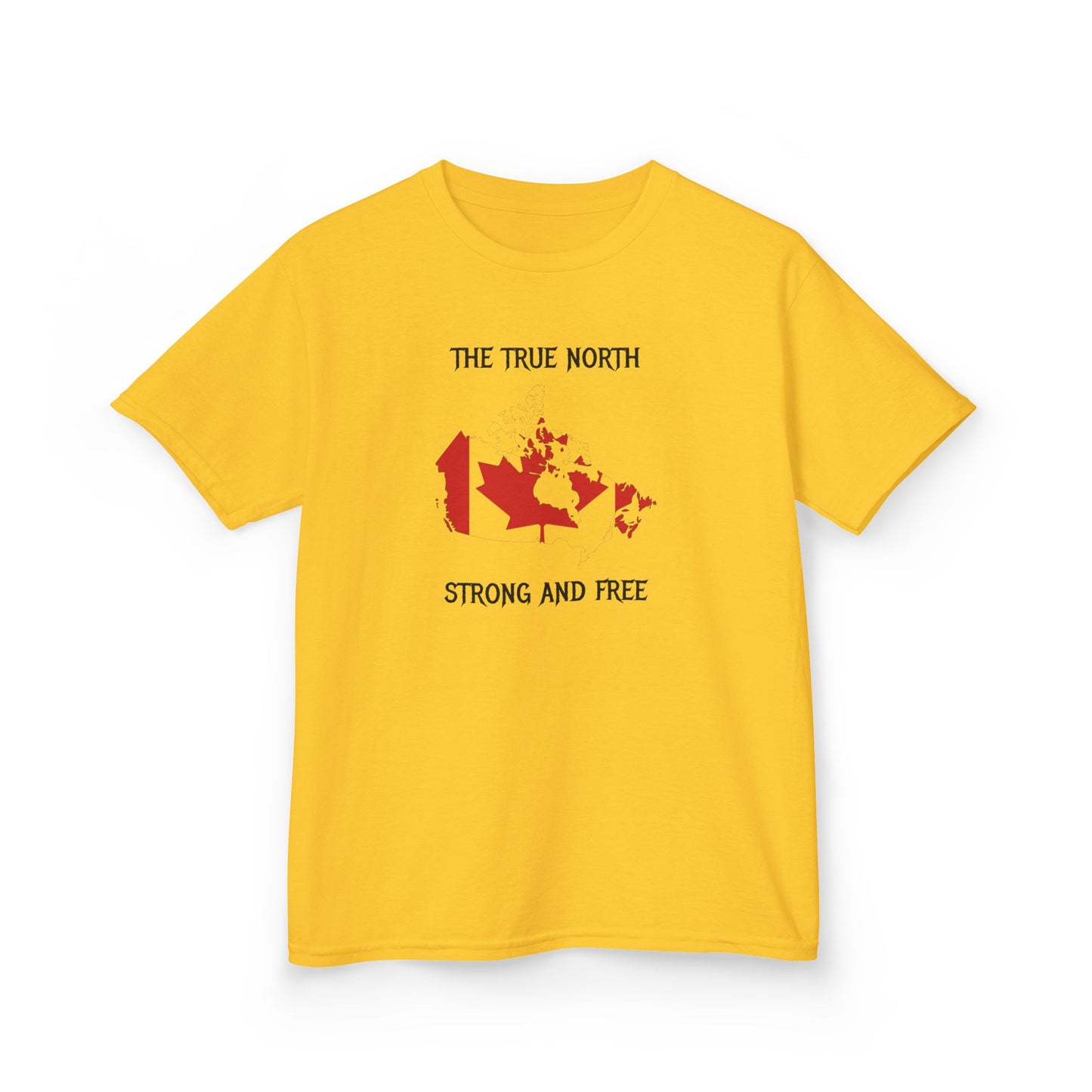 The True North Strong and Free Kid Shirt Yellow