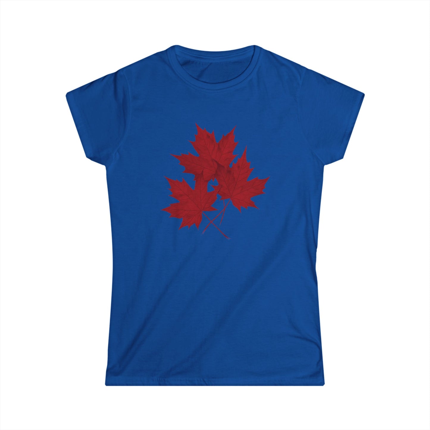 Maple Leaves Women's Shirt Blue