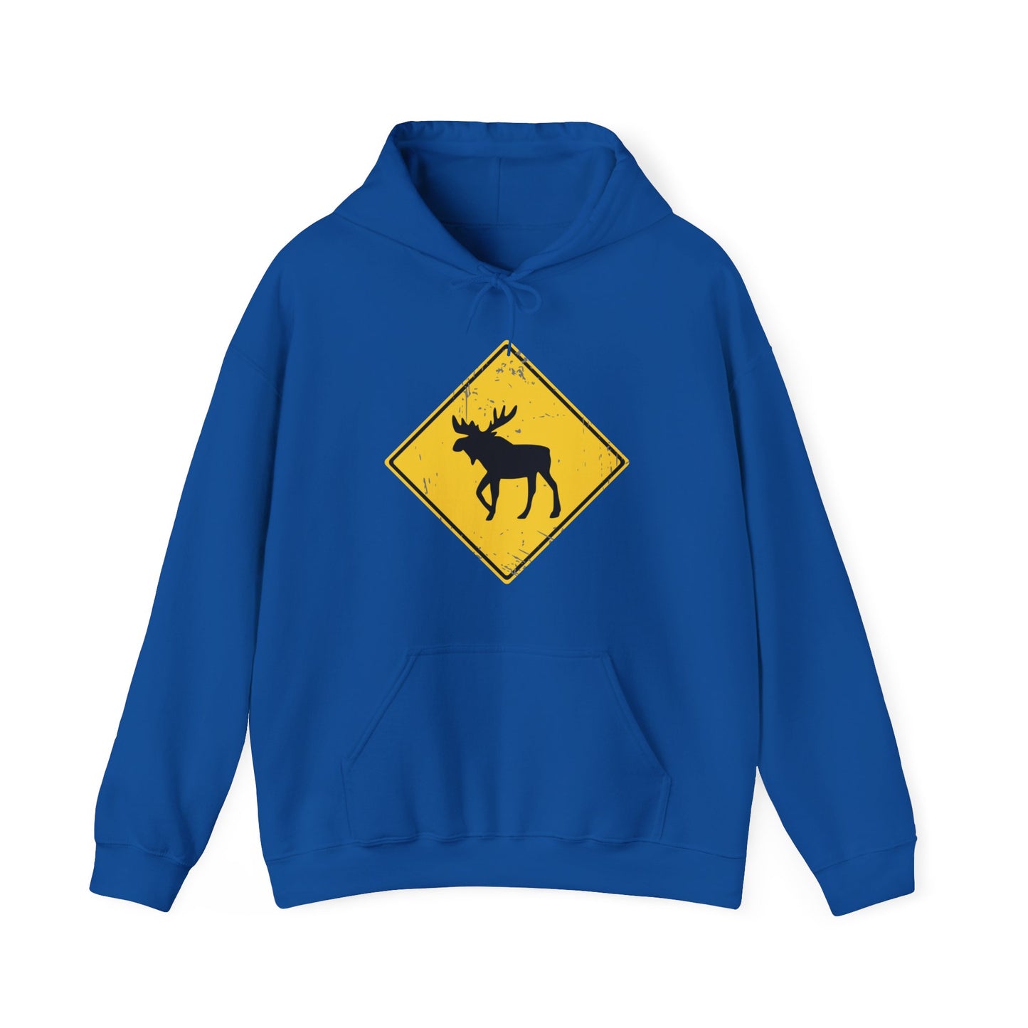 moose crossing hoodie blue