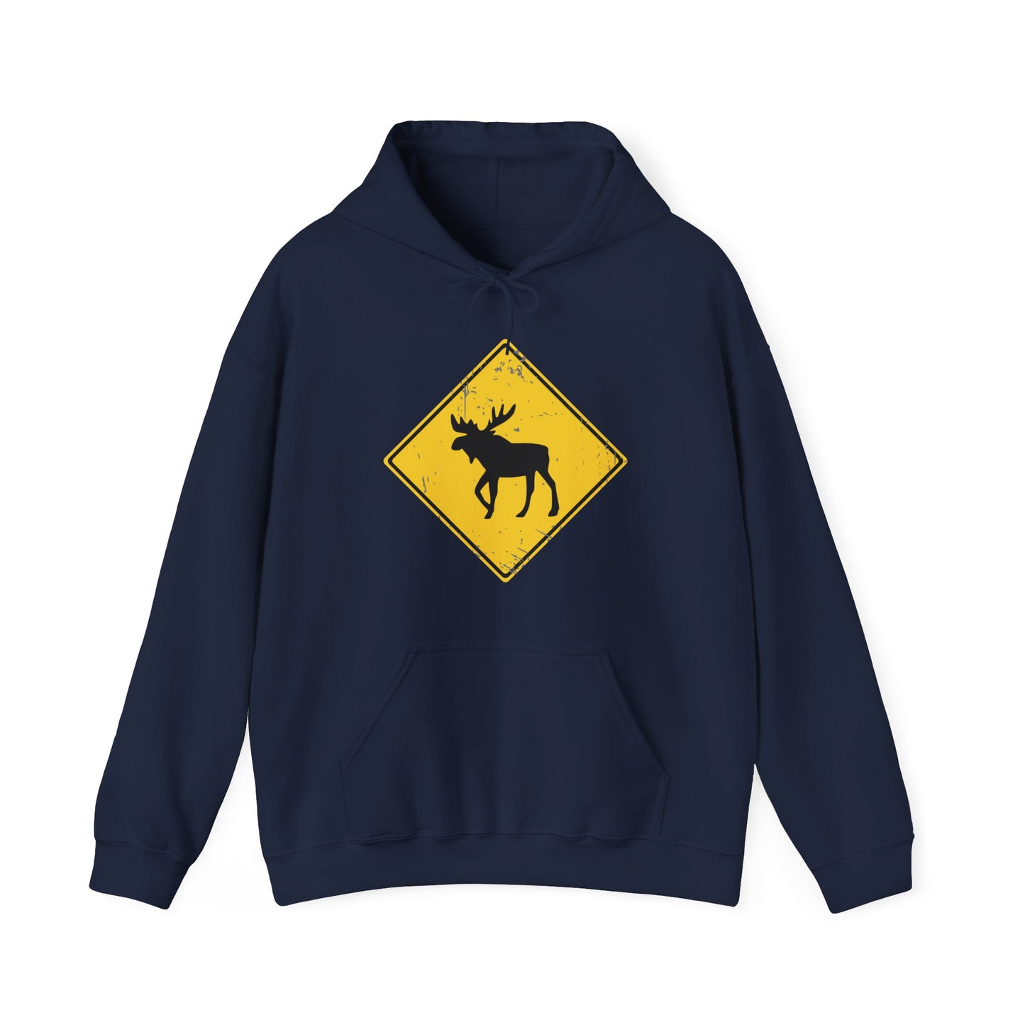 moose crossing hoodie navy