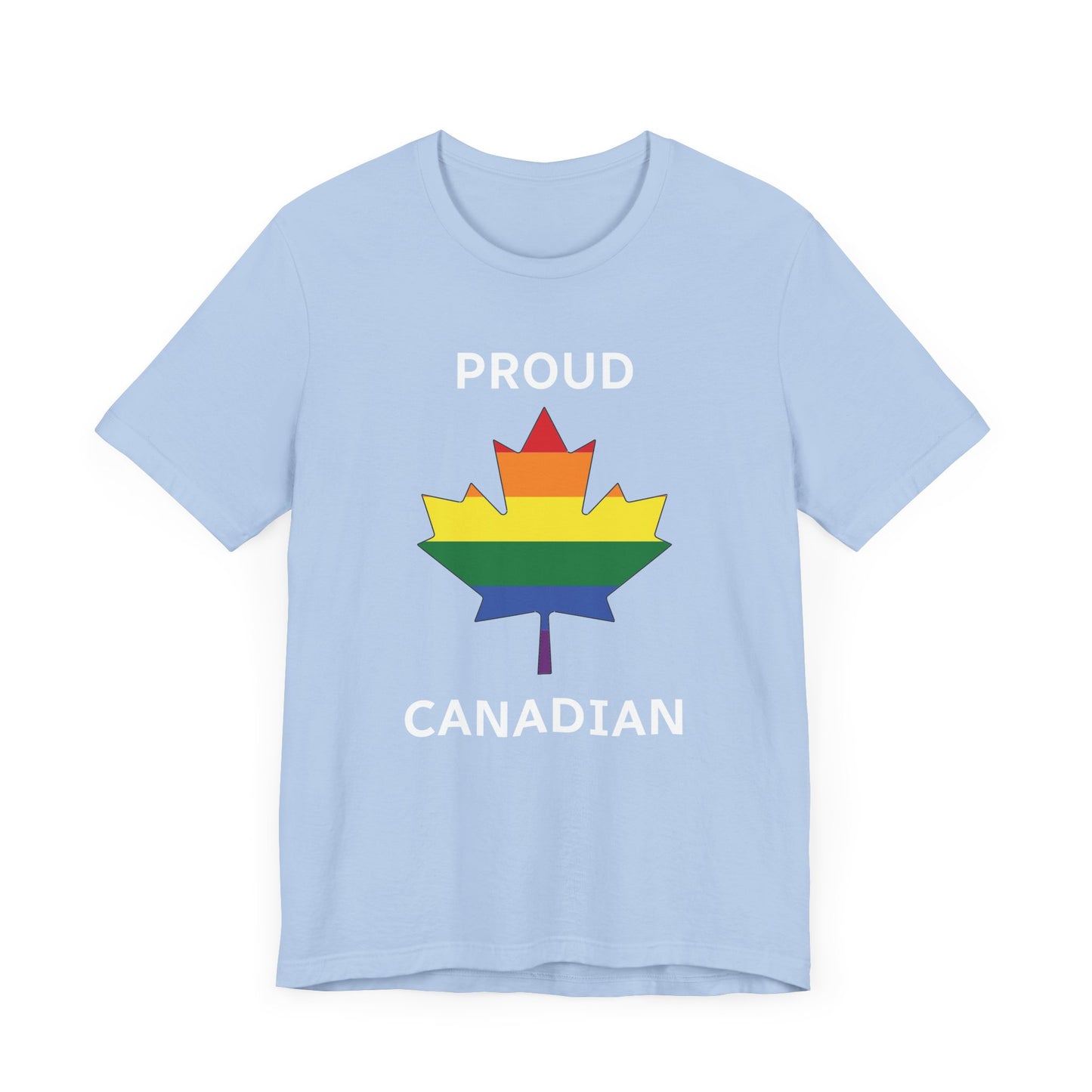 proud canadian maple leaf shirt light blue