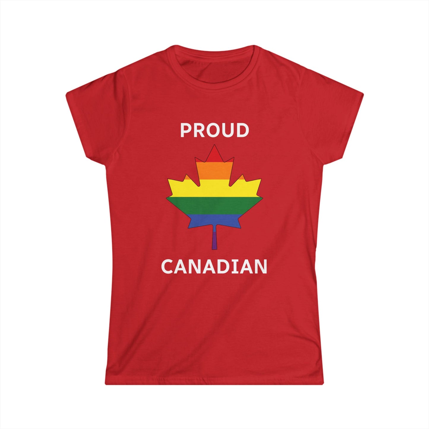 proud canadian maple leaf womens shirt red
