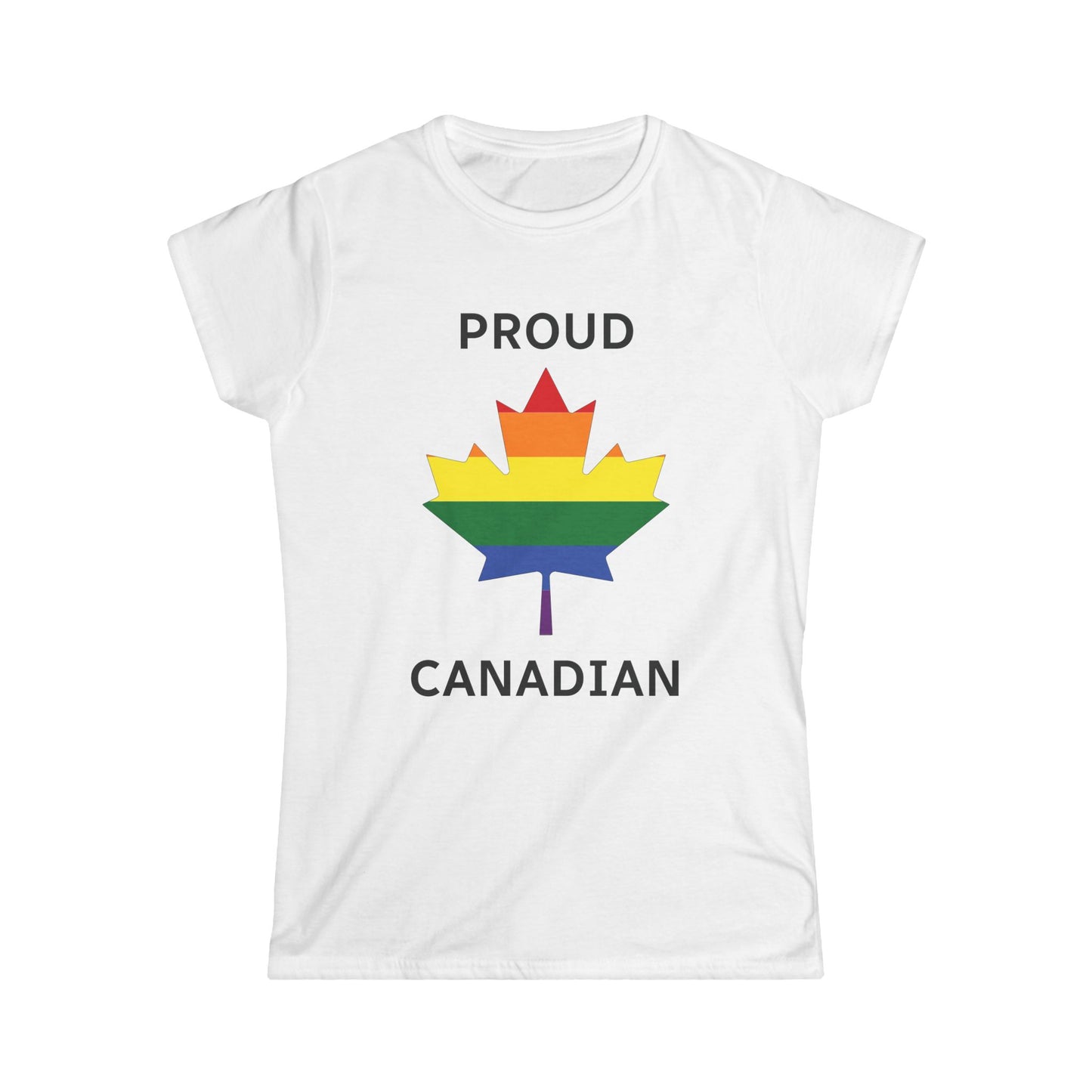 proud canadian maple leaf womens shirt white