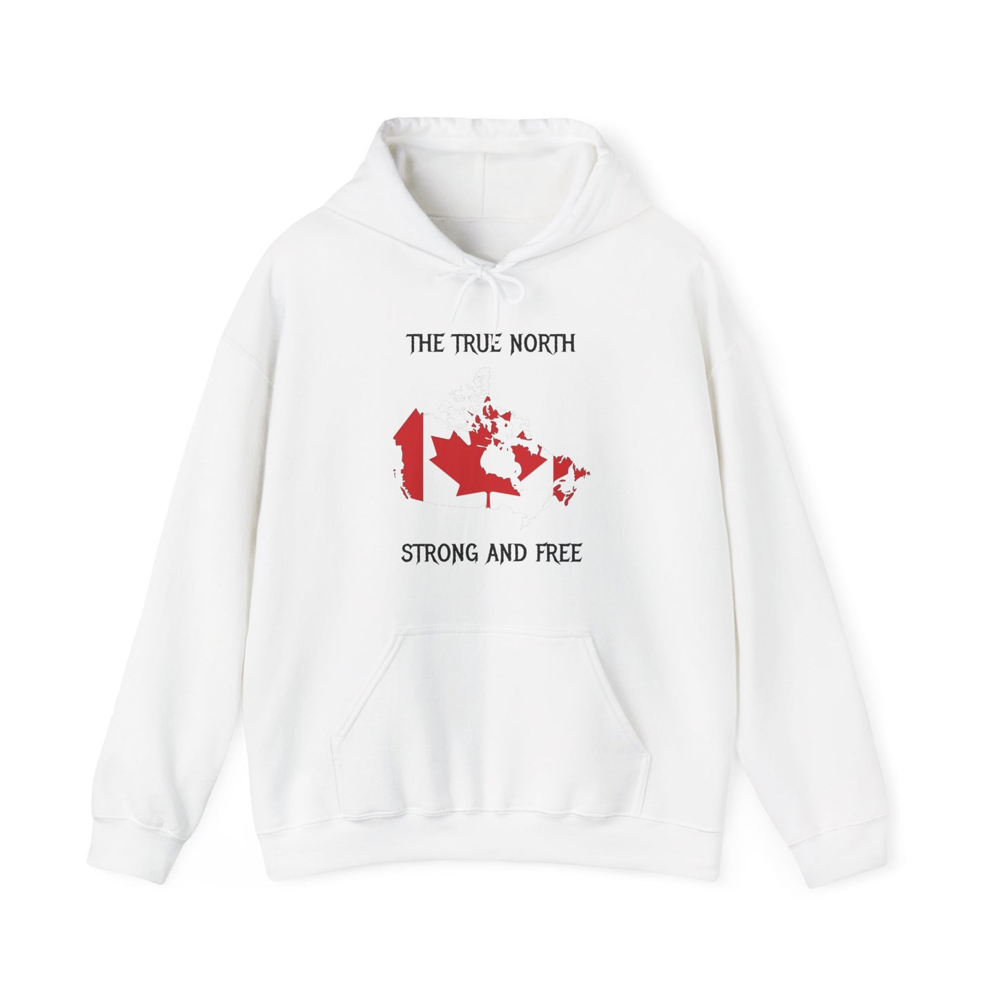 The True North Strong and Free Hoodie White