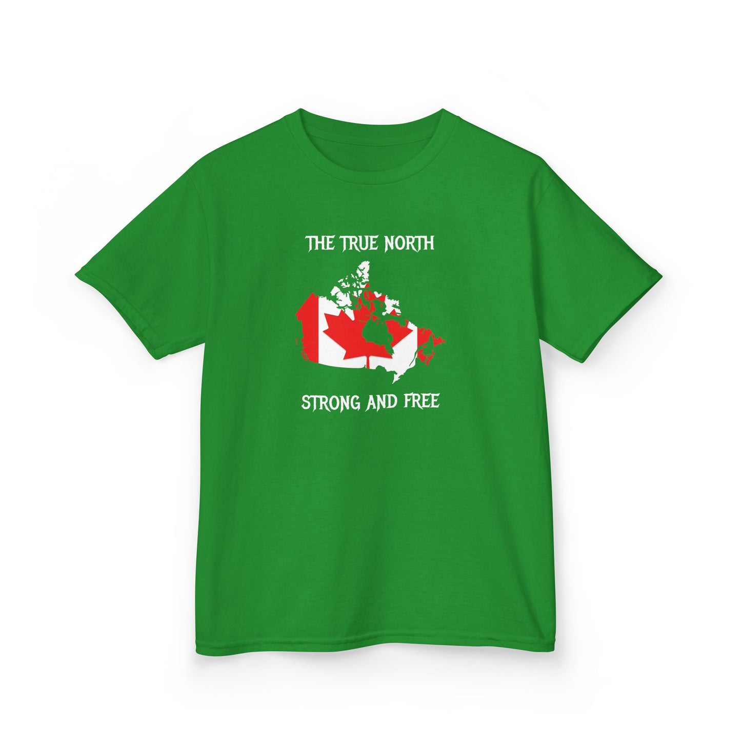 The True North Strong and Free Kid Shirt Green