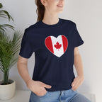 Canada Flag Heart T-Shirt