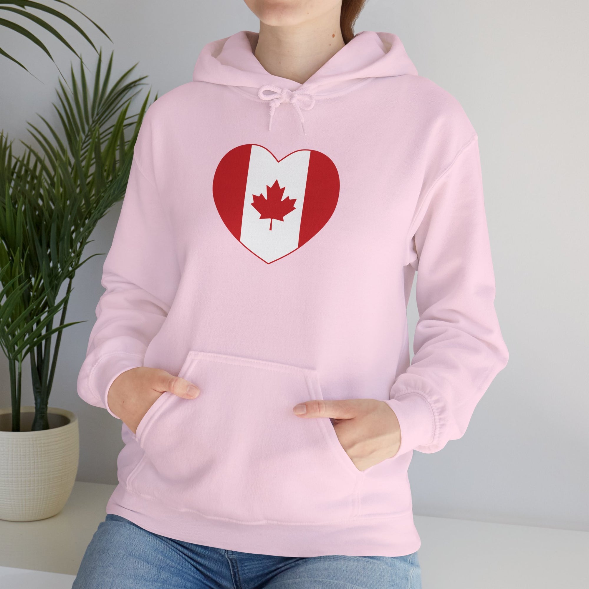 Canada Flag Heart Hoodie