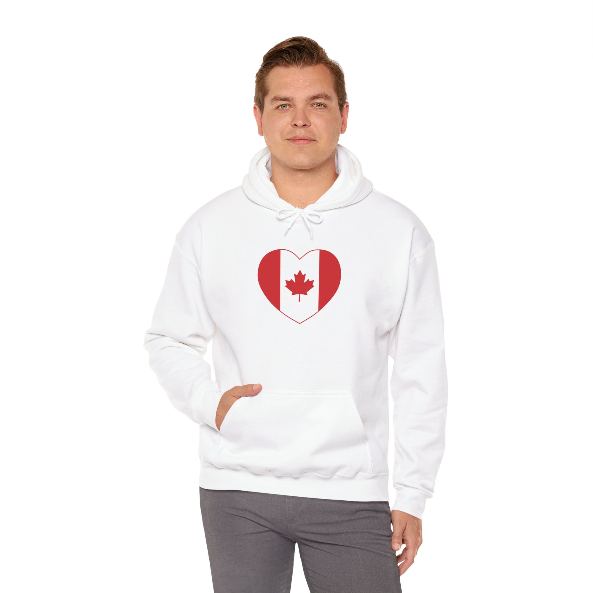 Canada Flag Heart Hoodie