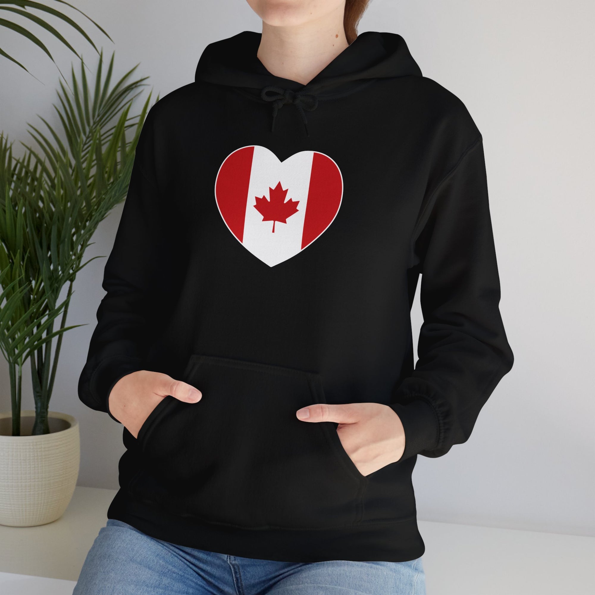 Canada Flag Heart Hoodie