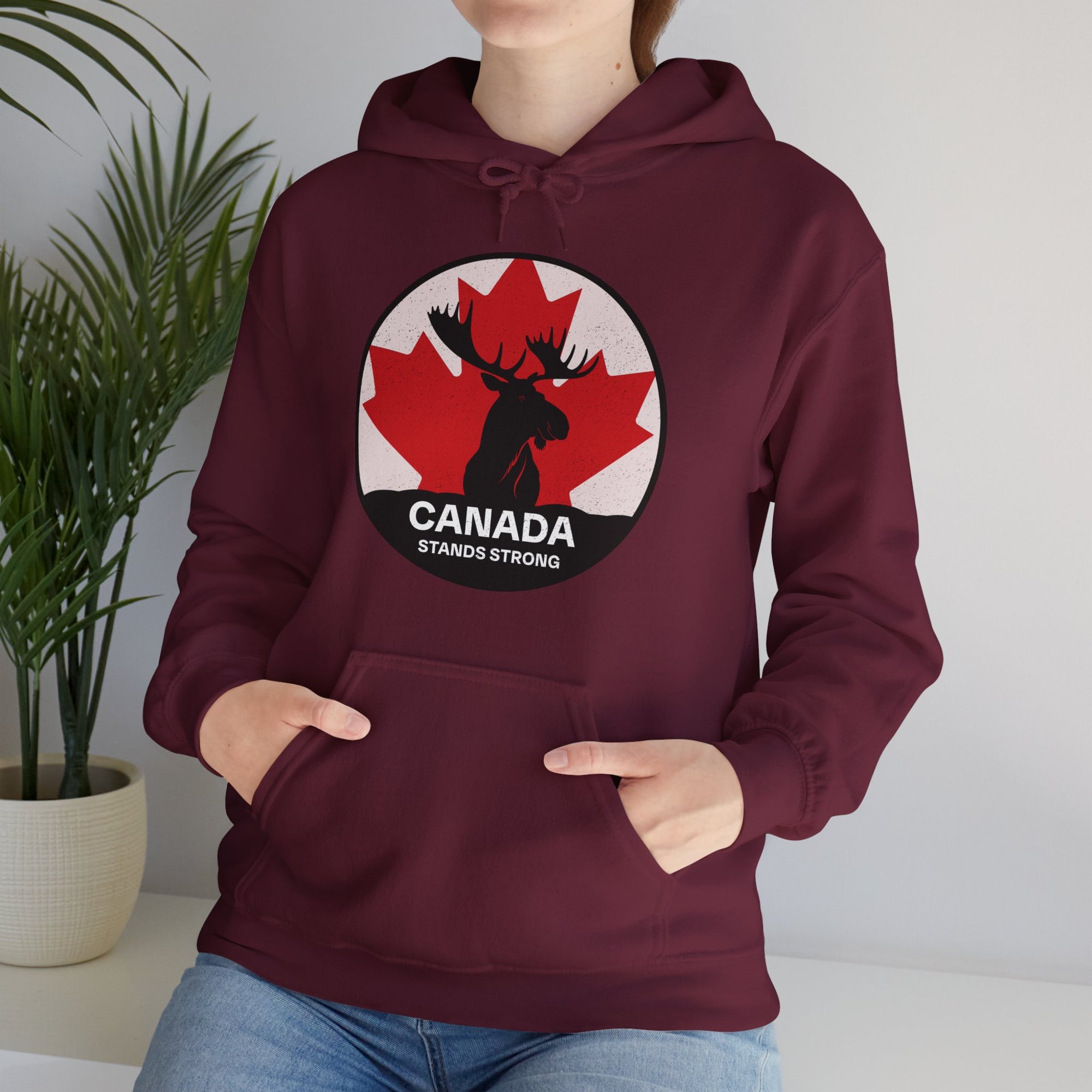 Canada Stands Strong Moose Hoodie