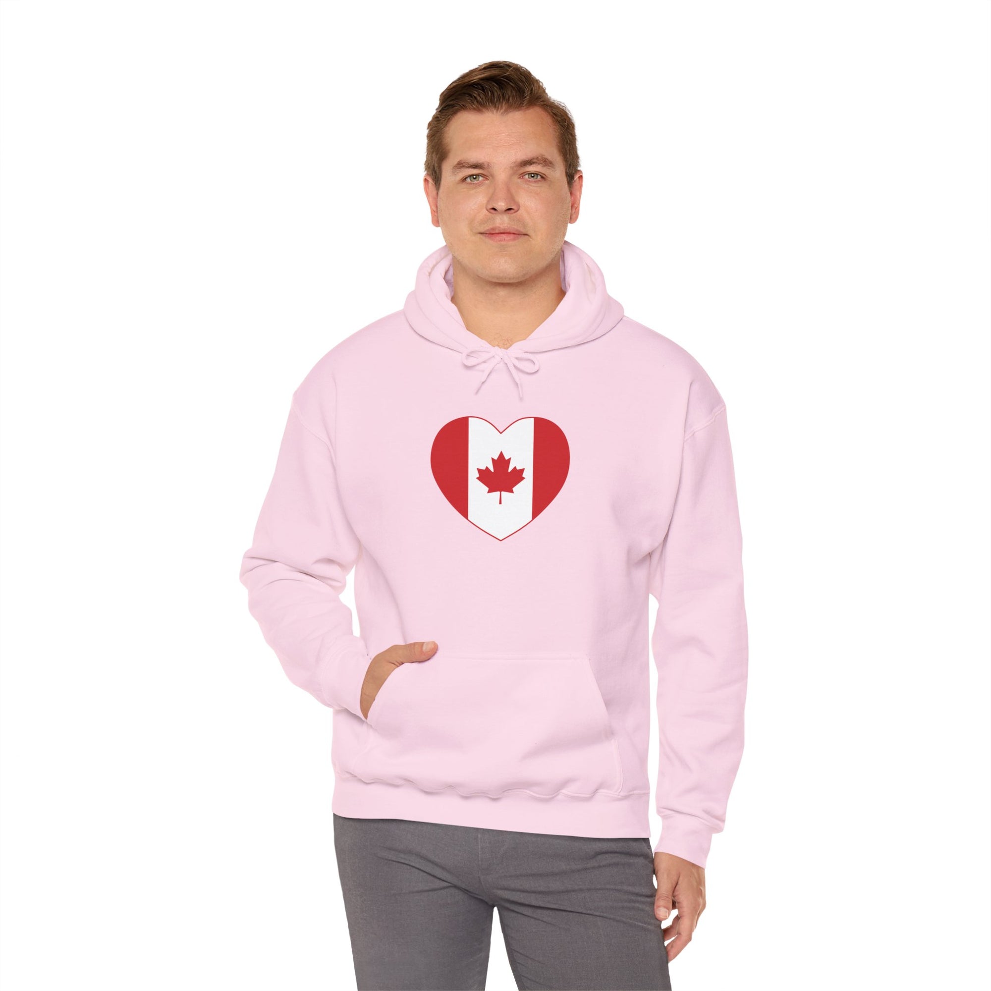 Canada Flag Heart Hoodie