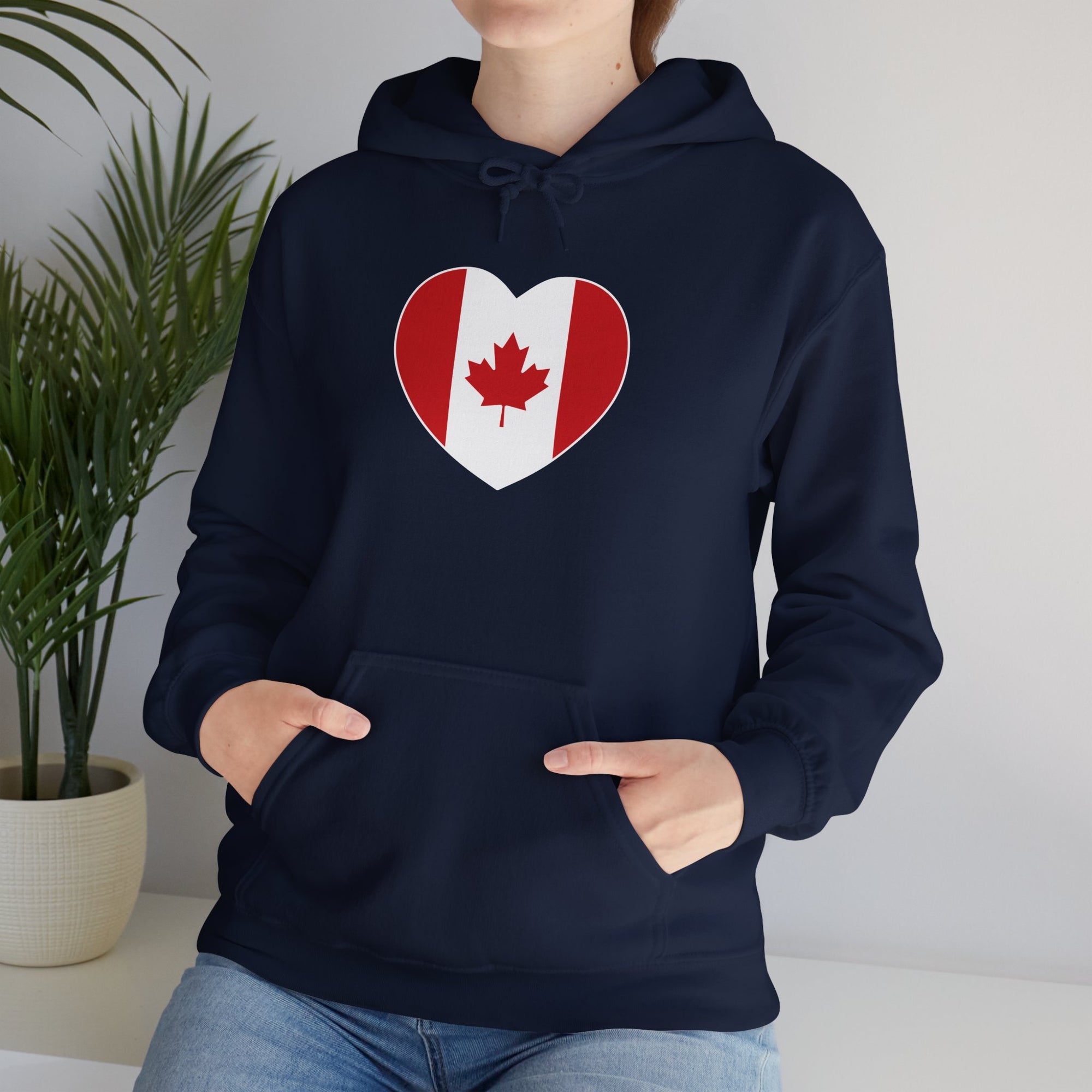 Canada Flag Heart Hoodie