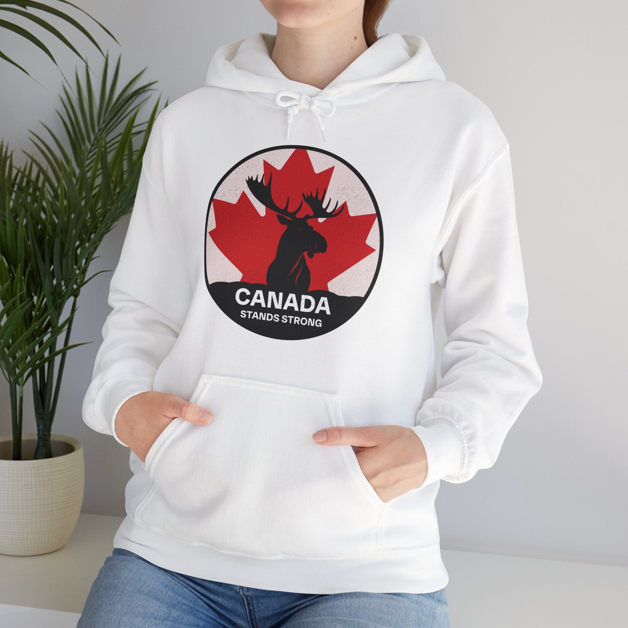 Canada Stands Strong Moose Hoodie