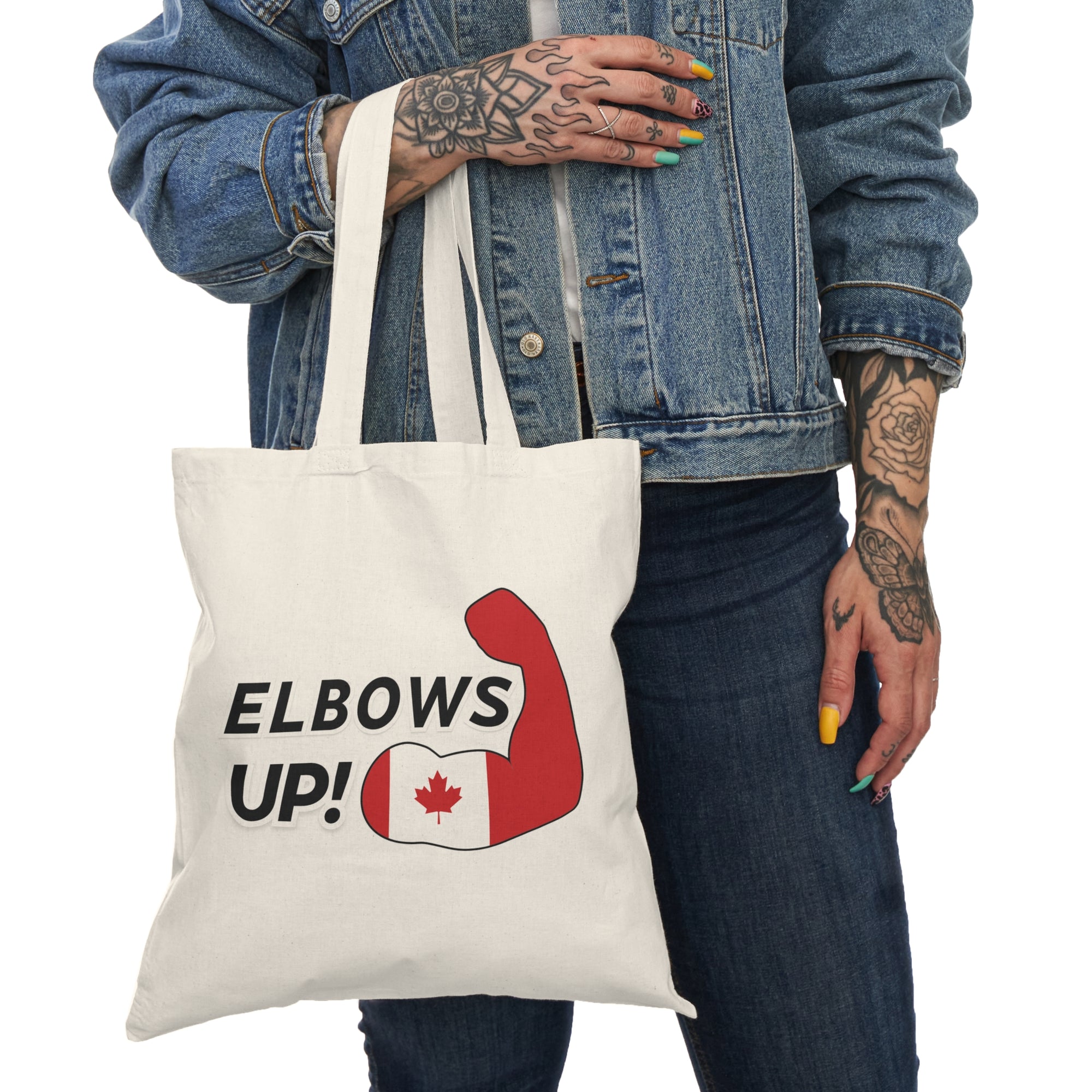 Elbows Up! (Canadian Power) Tote Bag