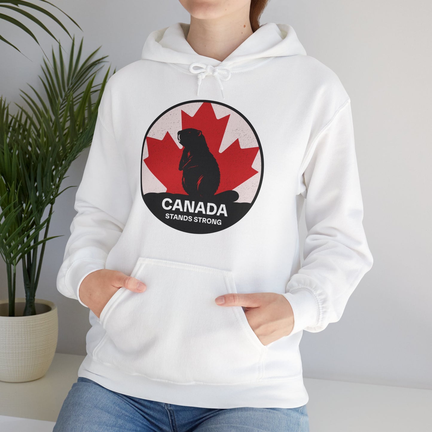 Canada Stands Strong Beaver Hoodie | Unisex