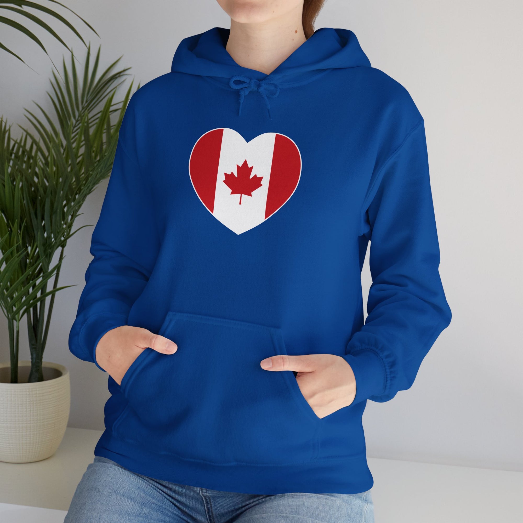 Canada Flag Heart Hoodie