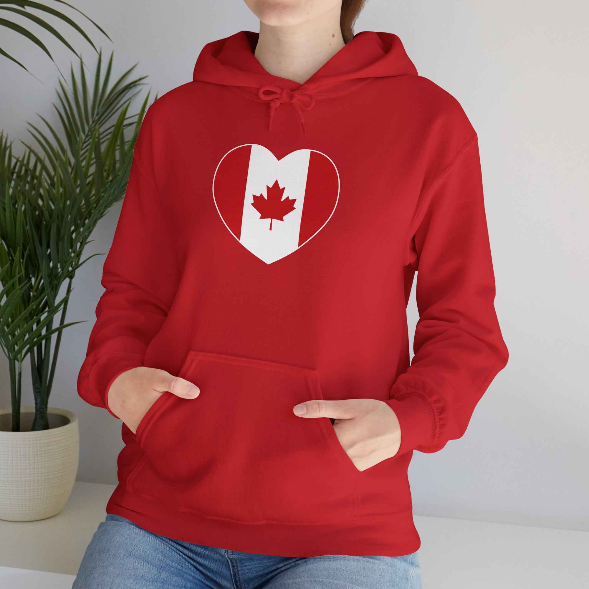 Canada Flag Heart Hoodie