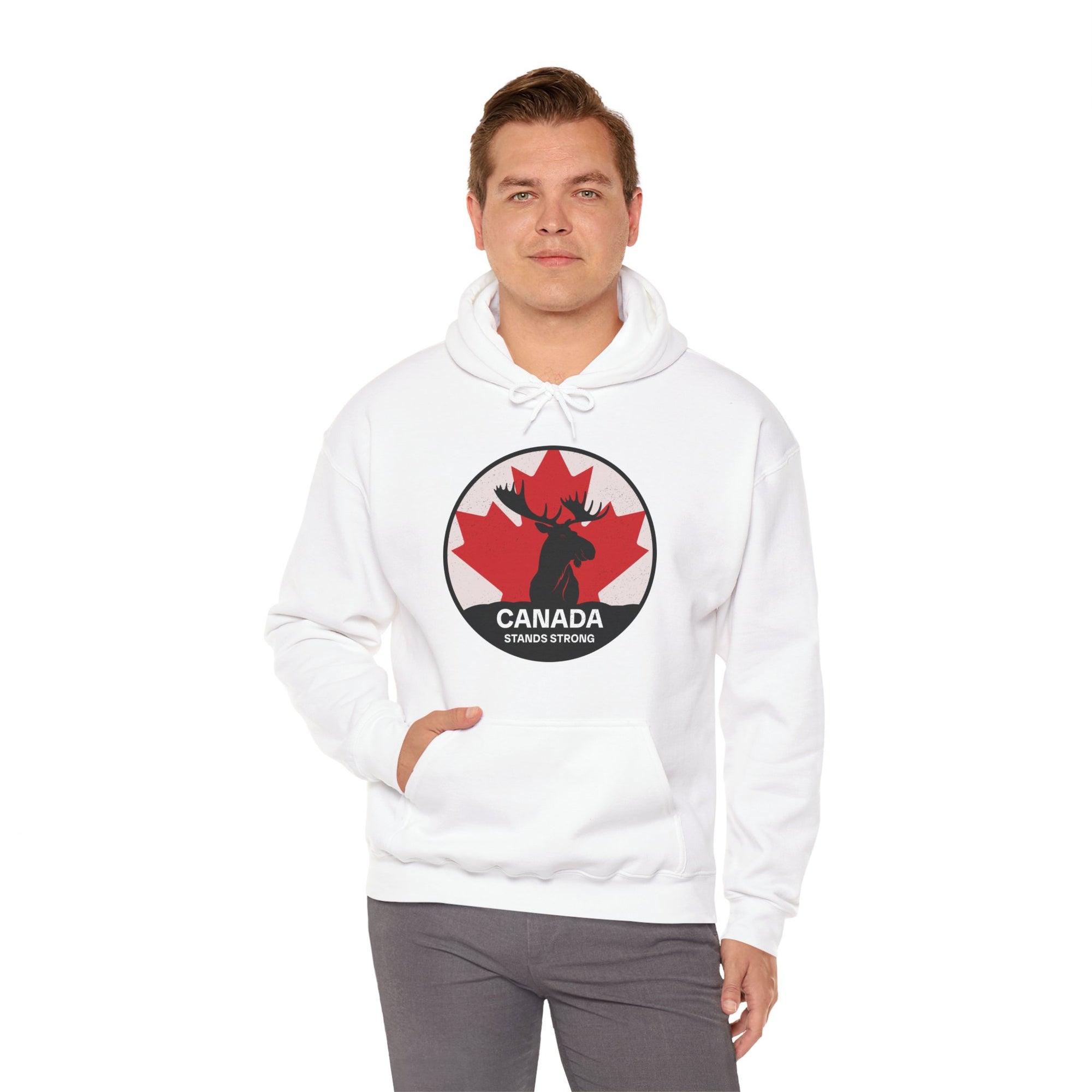 Canada Stands Strong Moose Hoodie