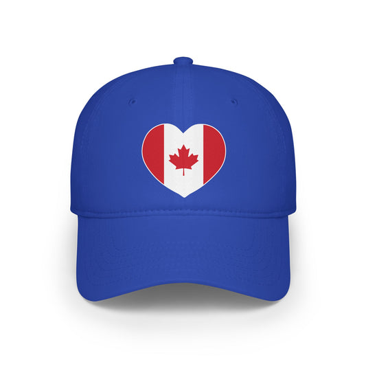 Canada Flag Heart Baseball Cap