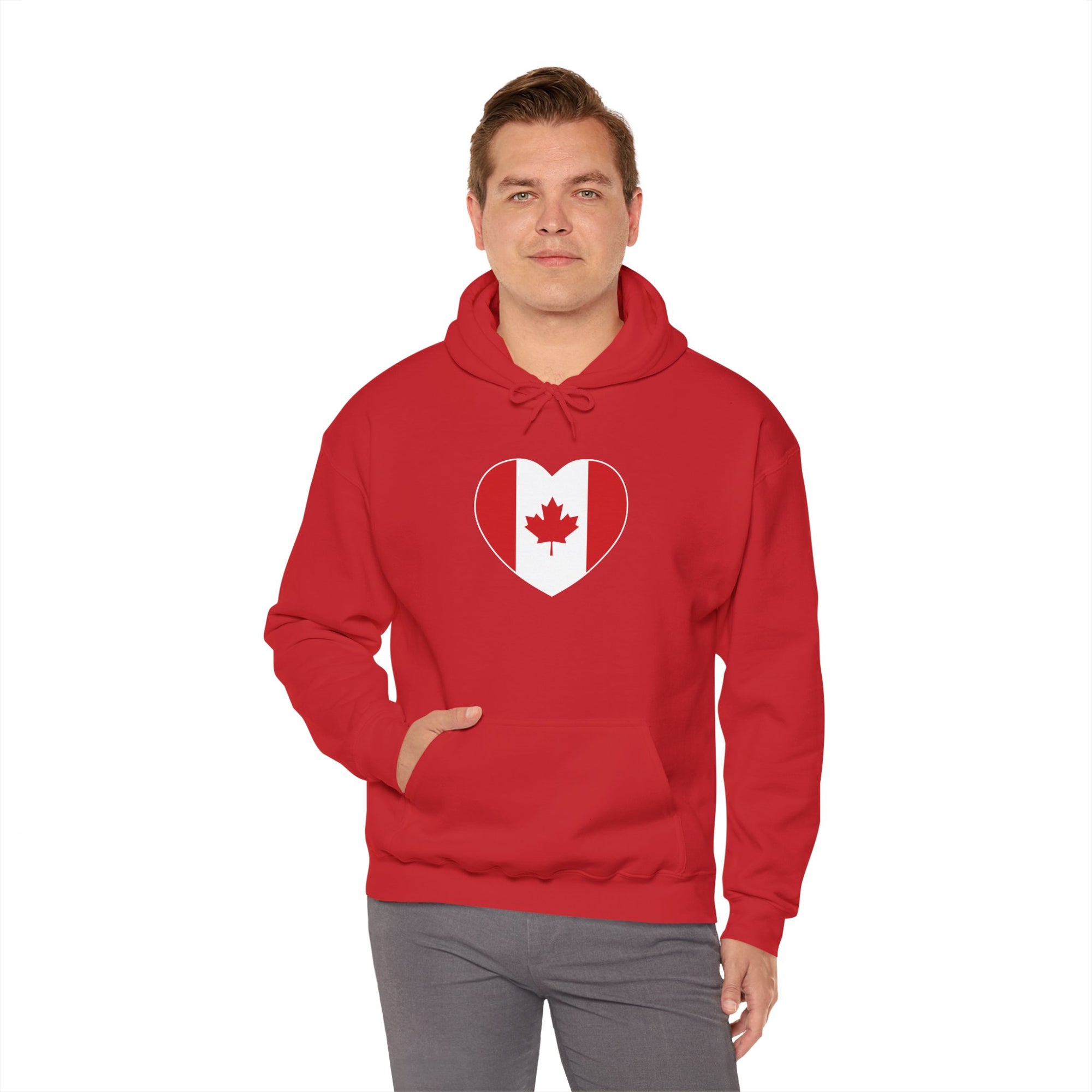 Canada Flag Heart Hoodie