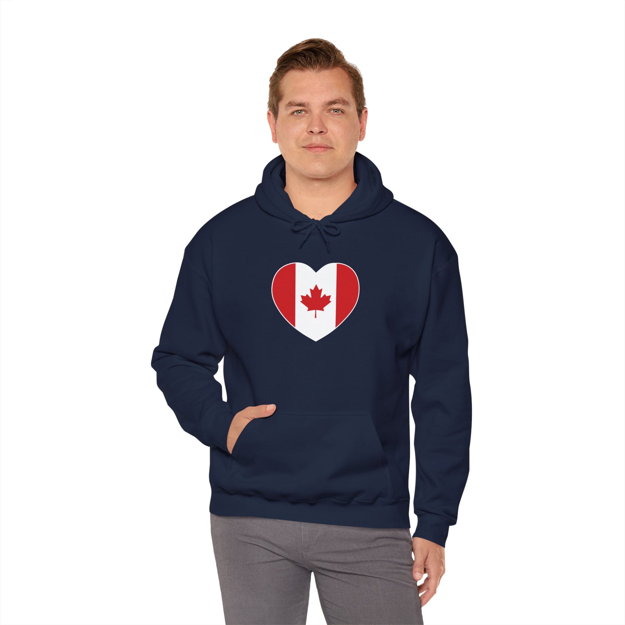 Canada Flag Heart Hoodie