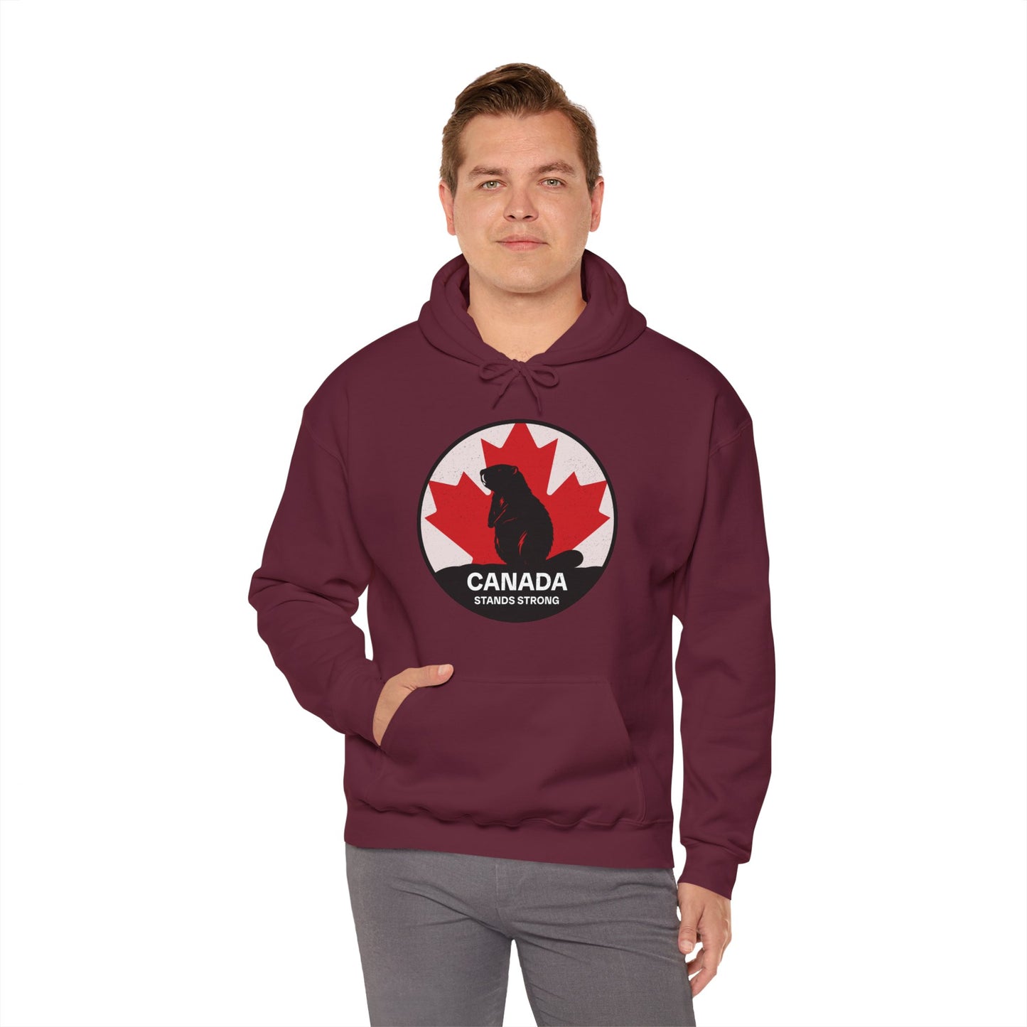 Canada Stands Strong Beaver Hoodie | Unisex