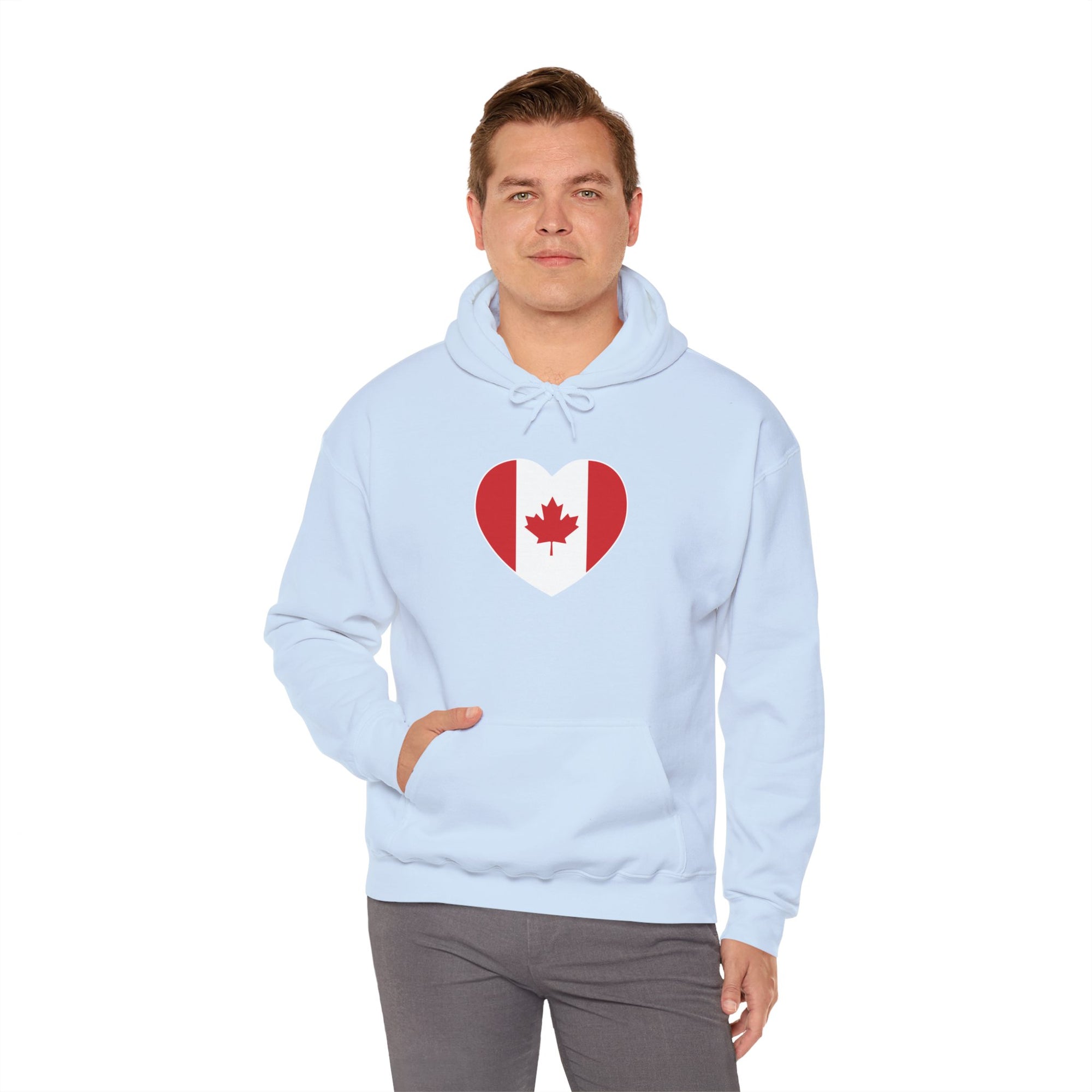 Canada Flag Heart Hoodie